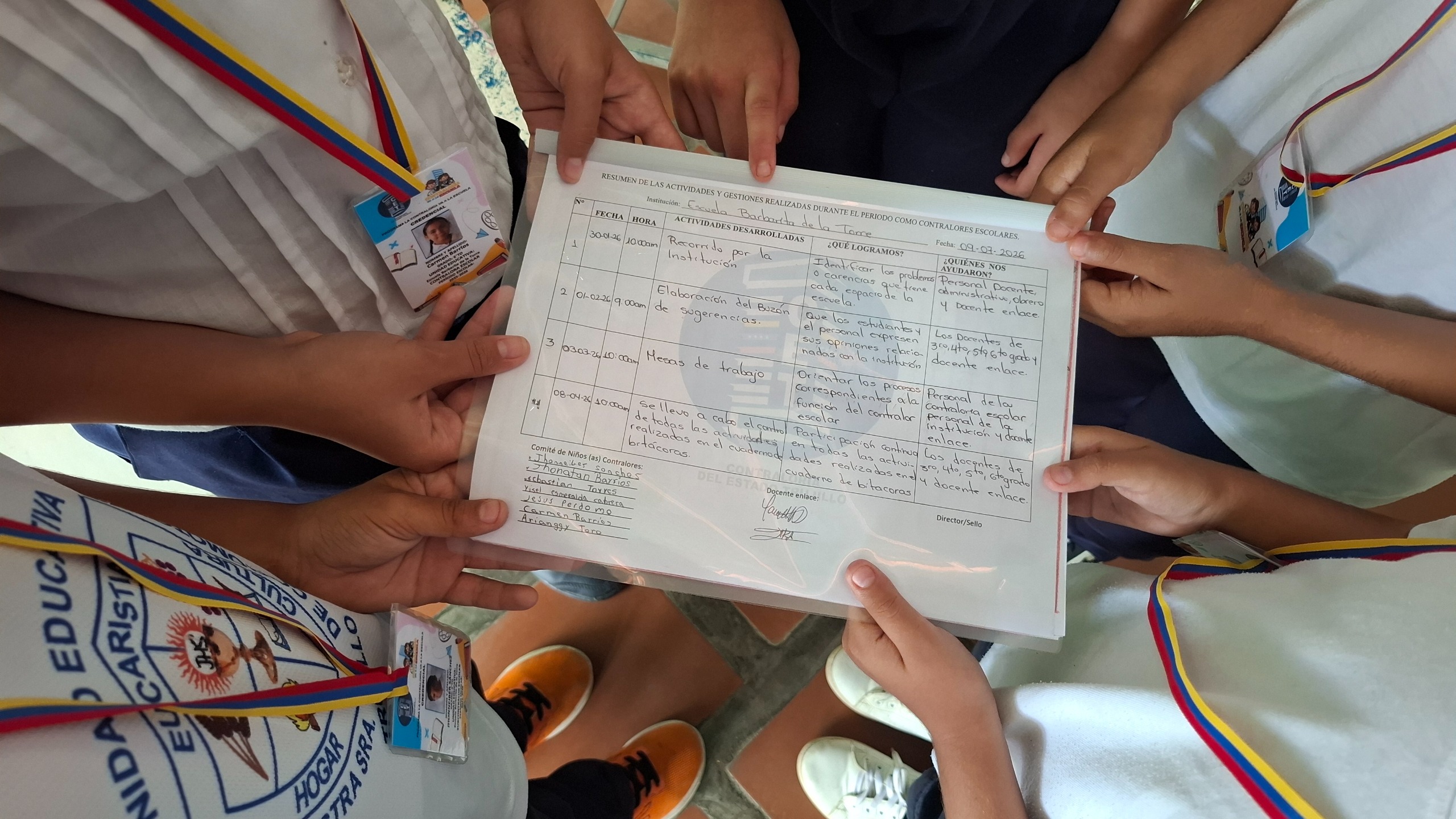Con una huella de responsabilidad y conciencia ciudadana llega a su etapa final el programa “La Contraloría va a la Escuela” en el periodo académico 2025-2026